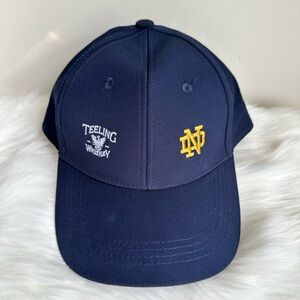 NEW Navy Blue and Gold Notre Dame and Teeling Whisky Embroidered Logo Cap